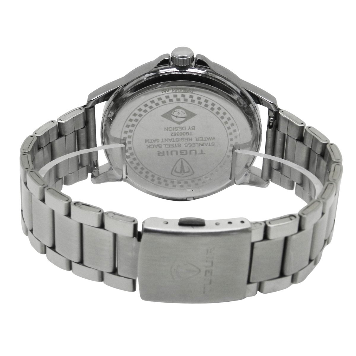 Relógio Masculino Tuguir Analógico TG222-1C Prata e Azul Prata 6