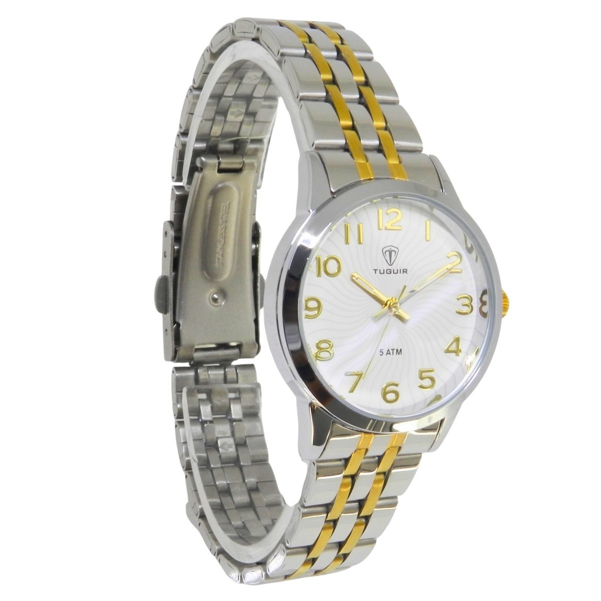 Relógio Feminino Tuguir Analógico 9182C Prata e Dourado Prata/Dourado 4