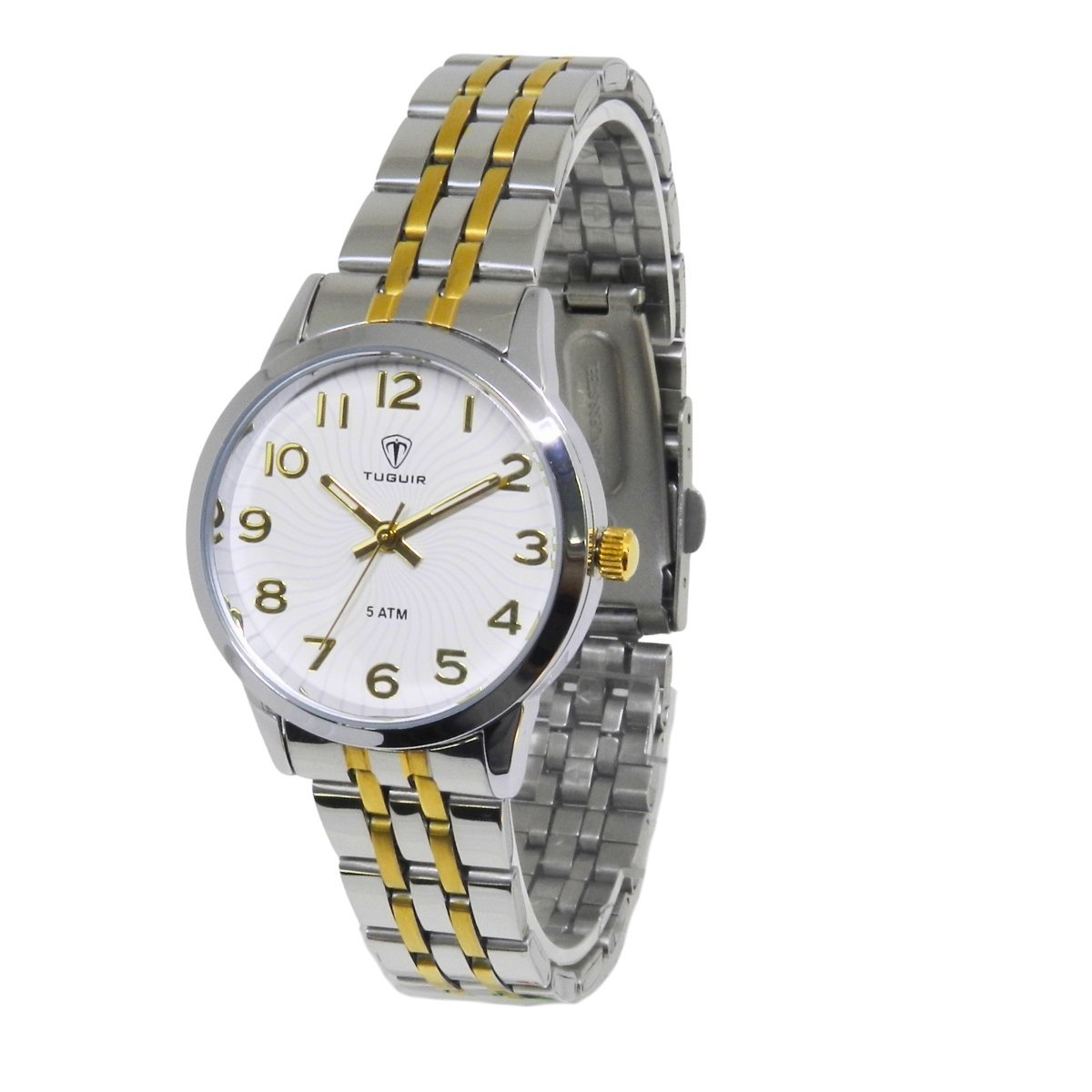 Relógio Feminino Tuguir Analógico 9182C Prata e Dourado Prata/Dourado 5