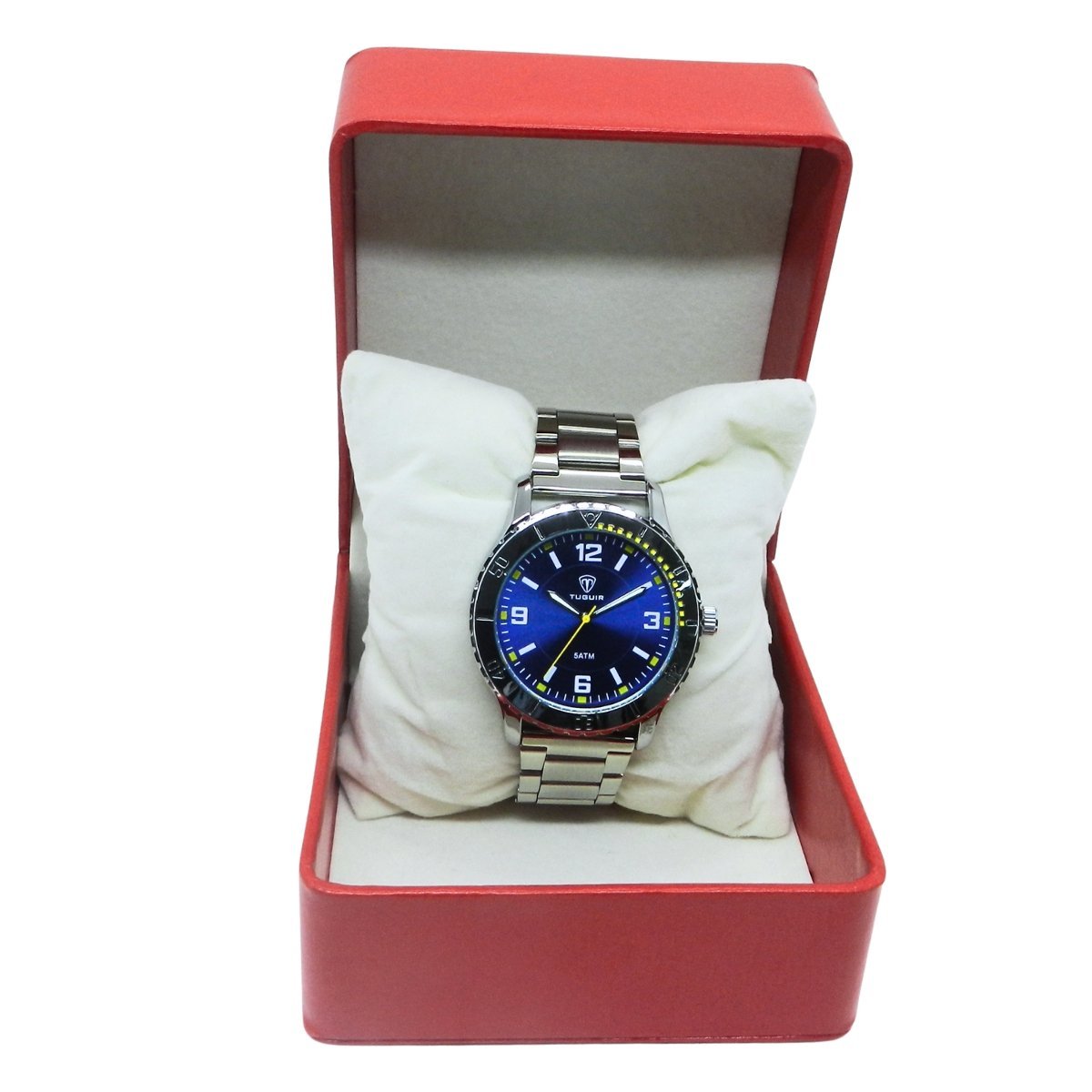 Relógio Masculino Tuguir Analógico TG223-2C Prata e Azul Prata 2