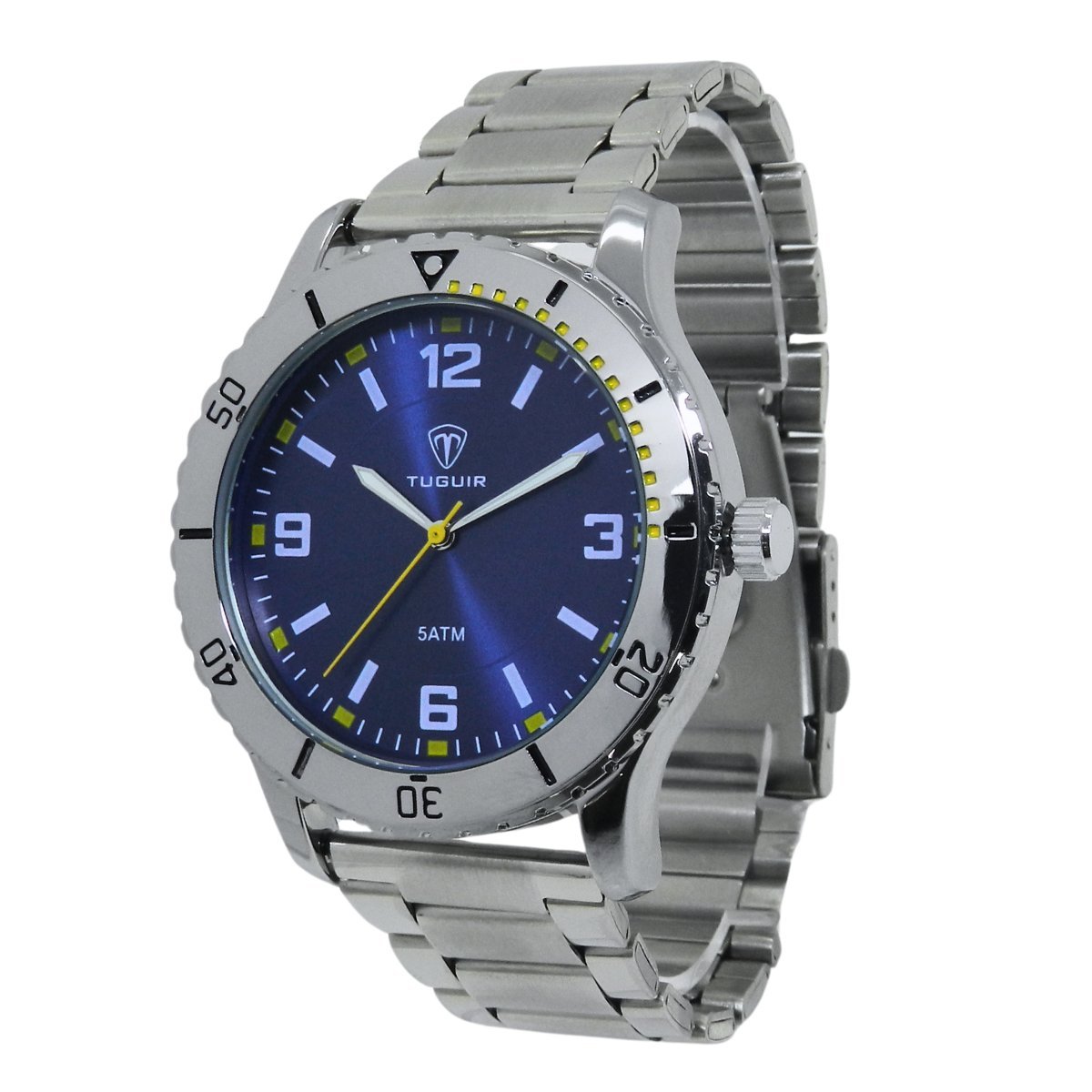 Relógio Masculino Tuguir Analógico TG223-2C Prata e Azul Prata 5