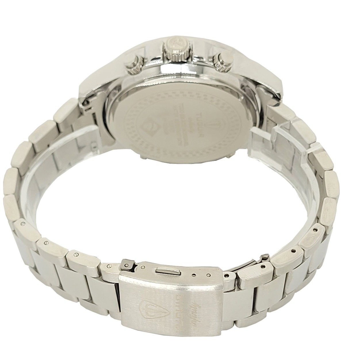 Relógio Masculino de Aço Tuguir AnaDigi Infinity 1881D Prata e Vermelho Prata 3
