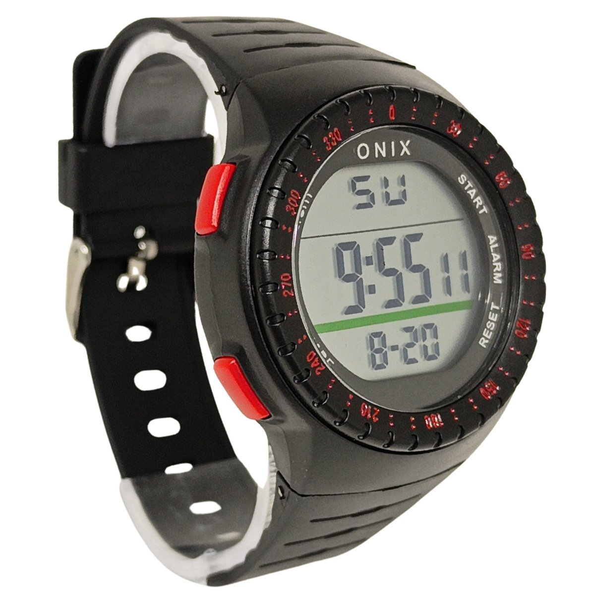 Relógio Masculino Onix Digital IT-361 Preto e Vermelho Preto 4