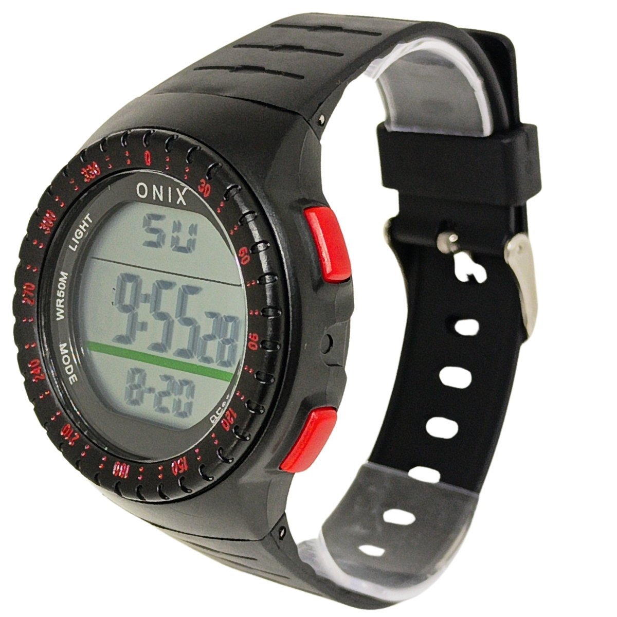 Relógio Masculino Onix Digital IT-361 Preto e Vermelho Preto 5