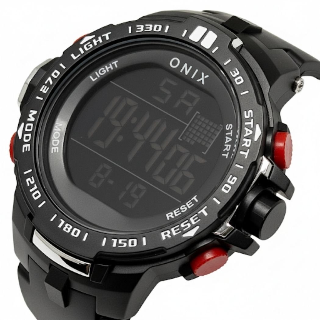 Relógio Masculino Onix Digital IT-379H Preto e Vermelho Preto 3