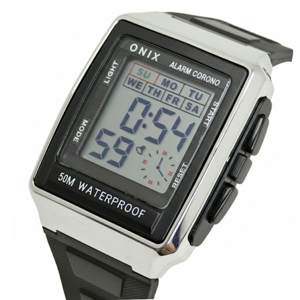 Relógio Masculino Onix Digital IT-1805 Prata e Preto Prata 2