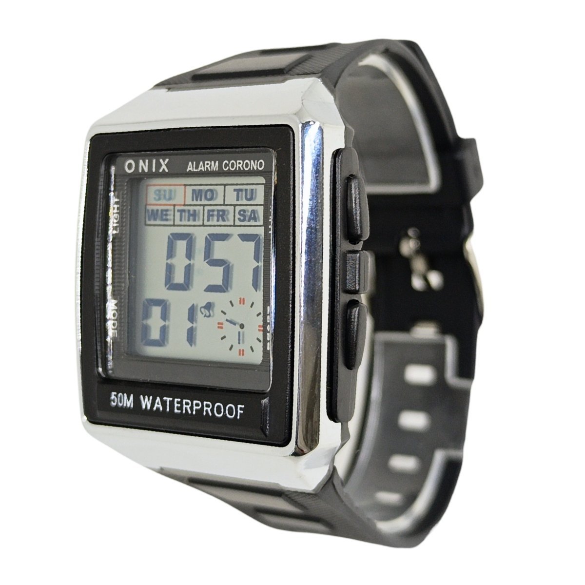 Relógio Masculino Onix Digital IT-1805 Prata e Preto Prata 5