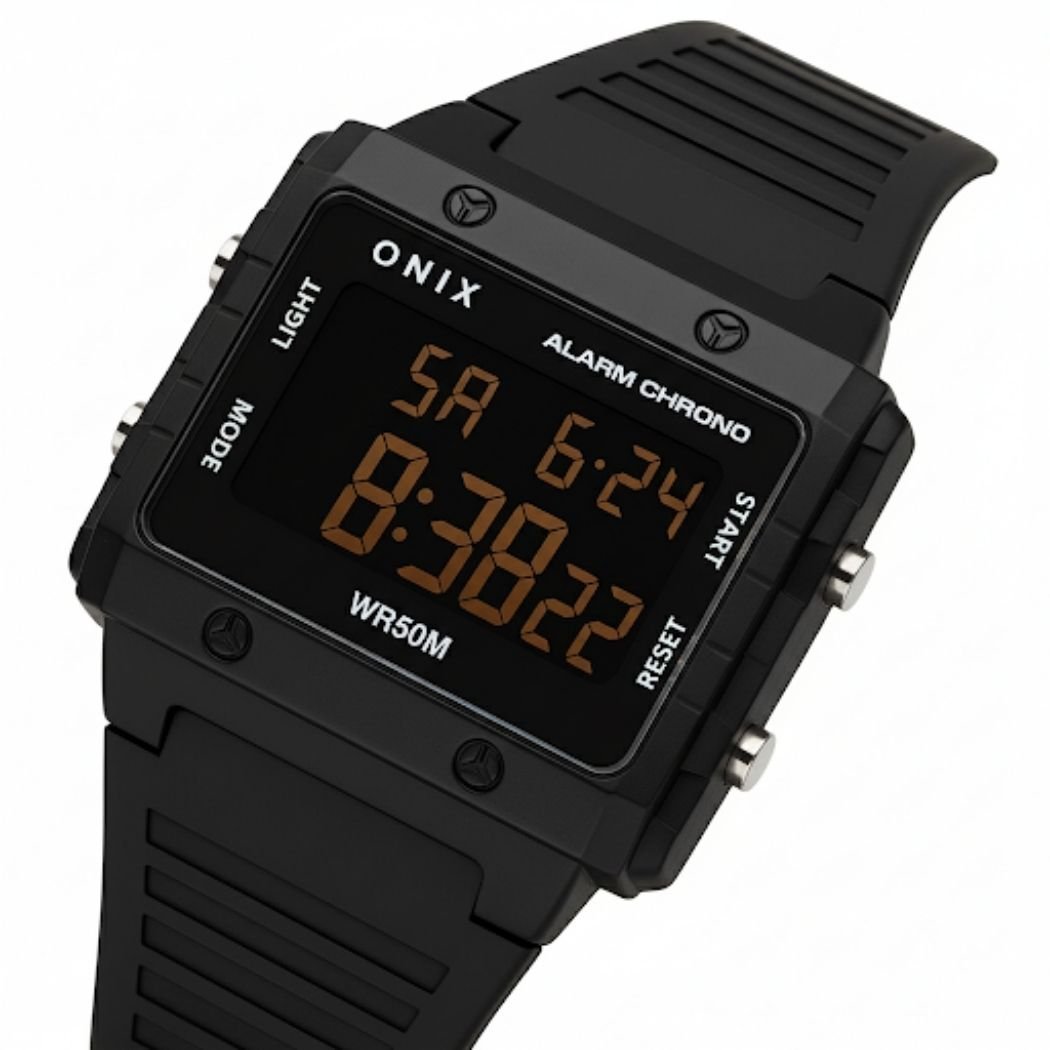 Relógio Unissex Onix Digital IT-1329H Preto Preto 2