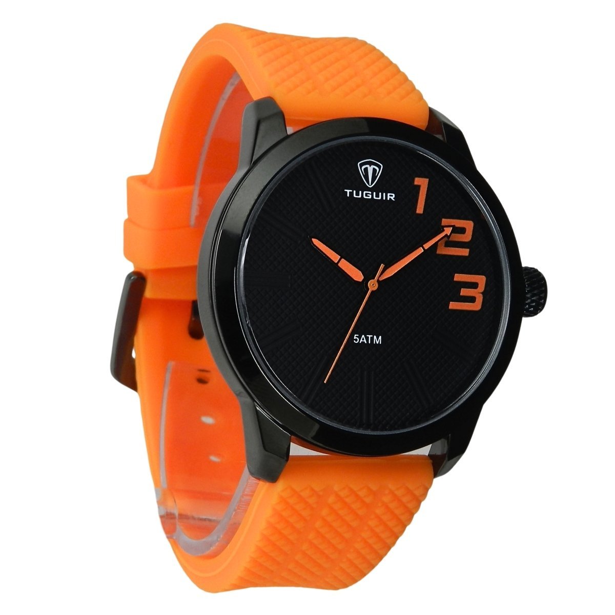 Relógio Masculino Tuguir Analógico TG224 Laranja e Preto Preto 4