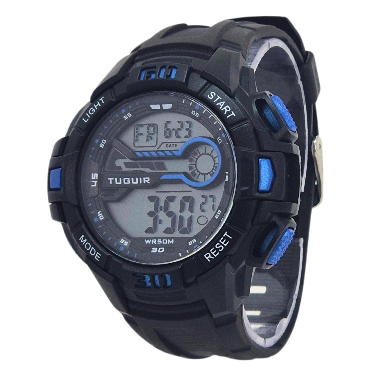 Relógio Masculino Tuguir Digital TG30464 Preto e Azul Preto 3