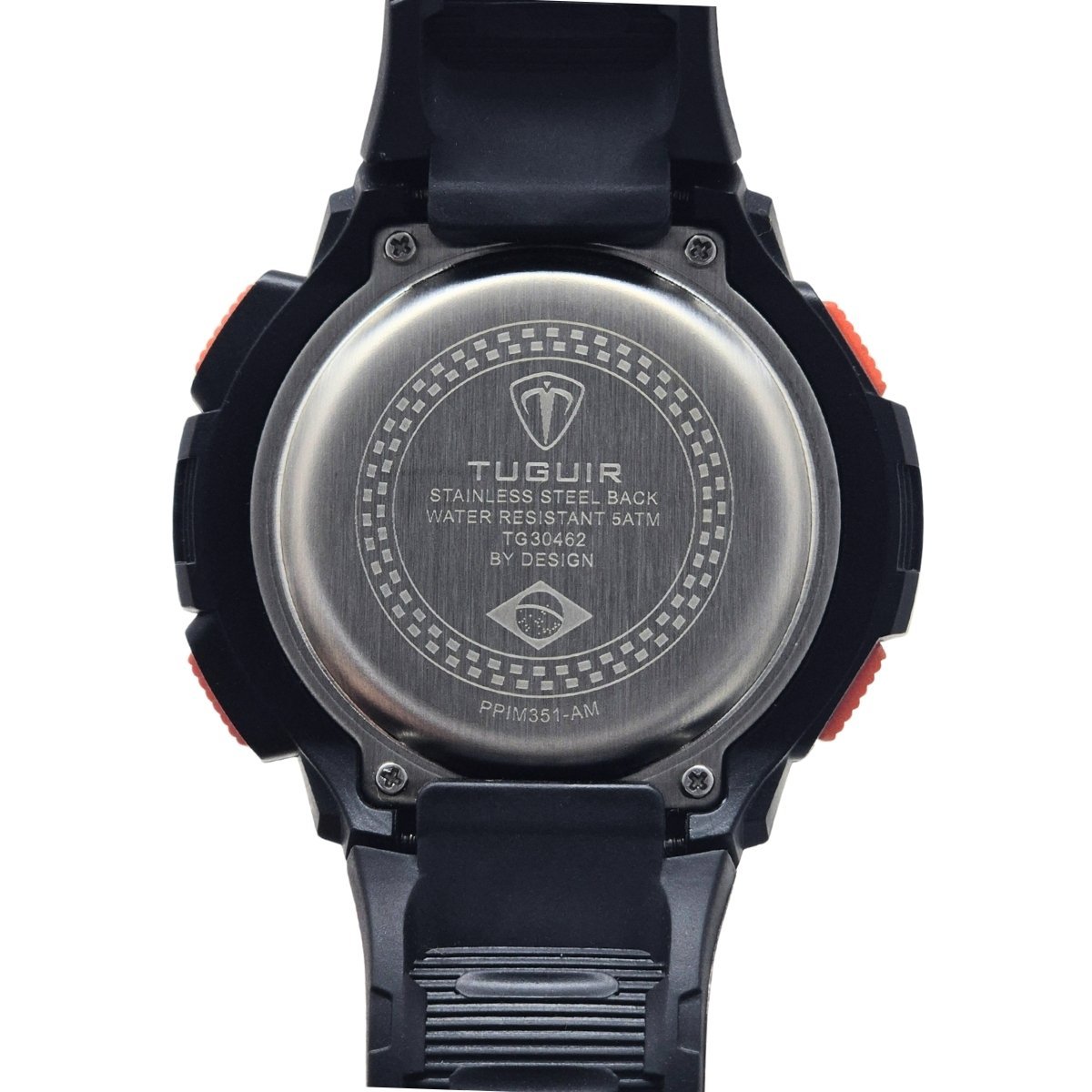 Relógio Masculino Tuguir Digital TG30462 Preto e Laranja Preto 4