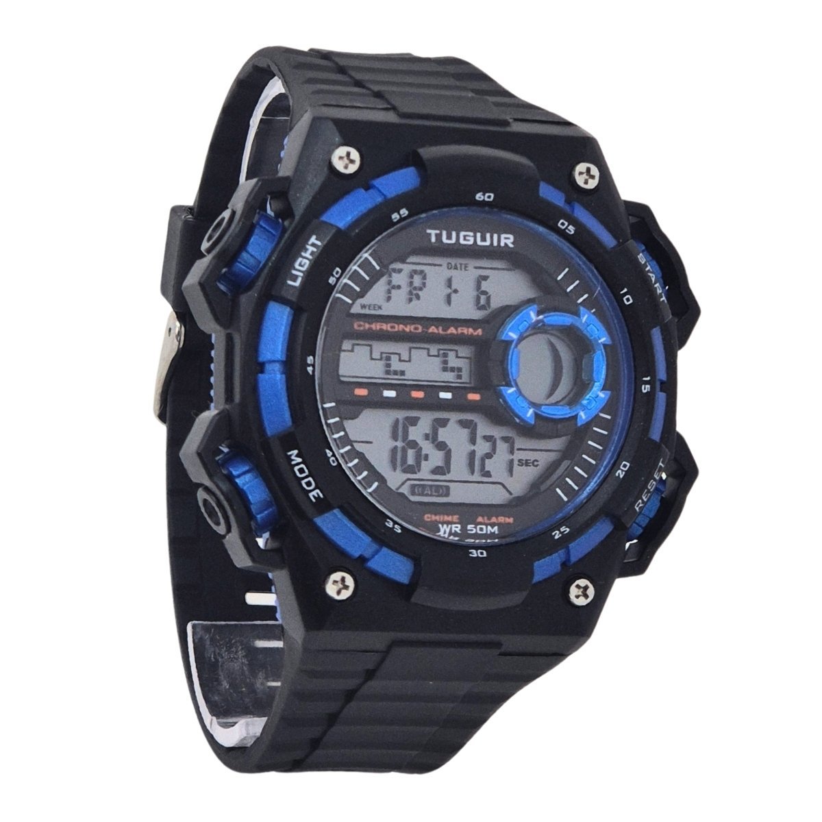 Relógio Masculino Tuguir Digital TG30458 Preto e Azul Preto 2