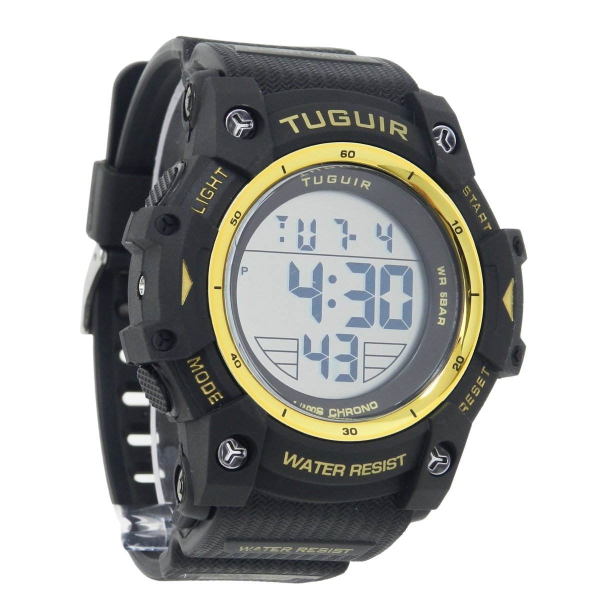 Relógio Masculino Tuguir Digital TG30454 Preto e Dourado Preto 2