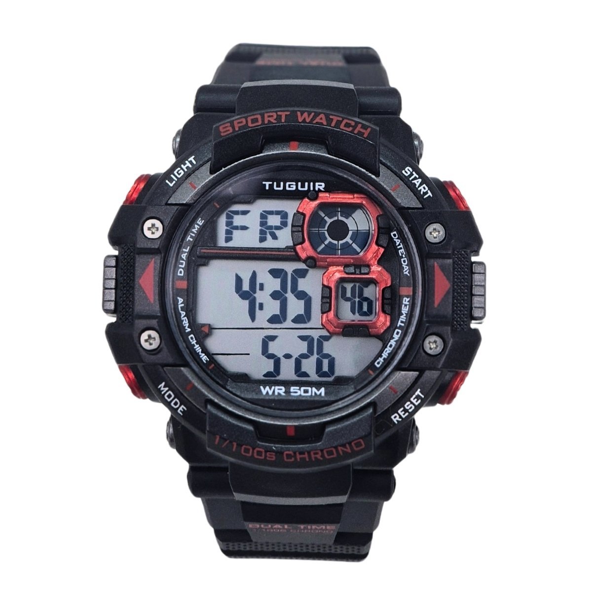 Relógio Masculino Tuguir Digital TG30460 Preto e Vermelho