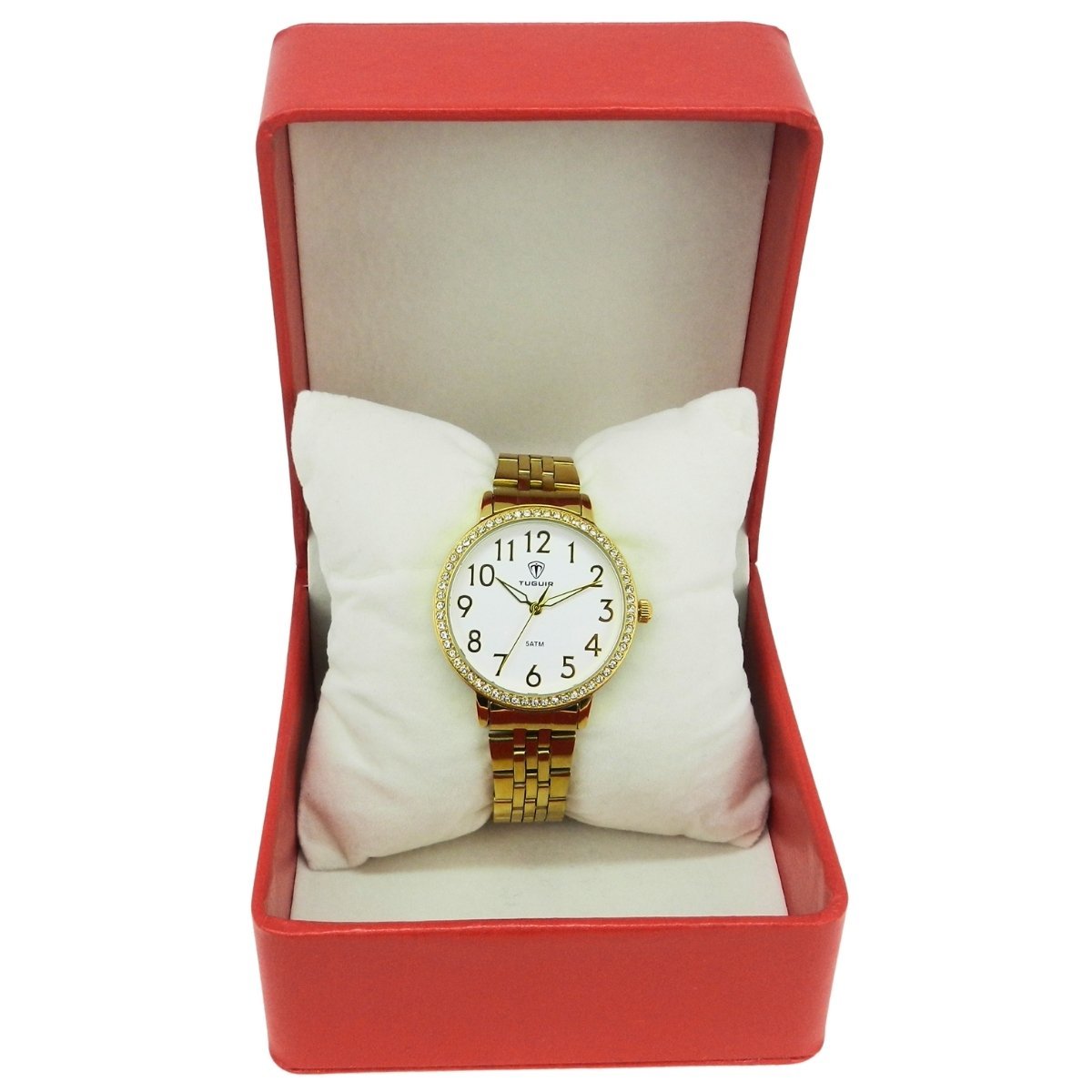 Relógio Feminino Tuguir Analógico TG178-2C Dourado e Branco Dourado 2