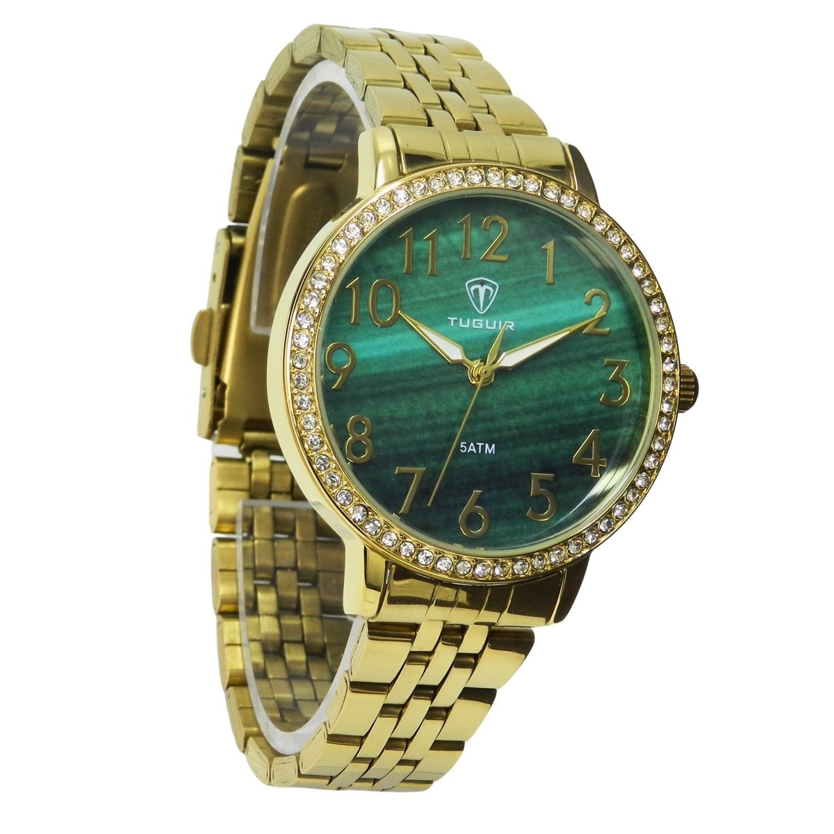 Relógio Feminino Tuguir Analógico TG178-1C Dourado e Verde Dourado 5