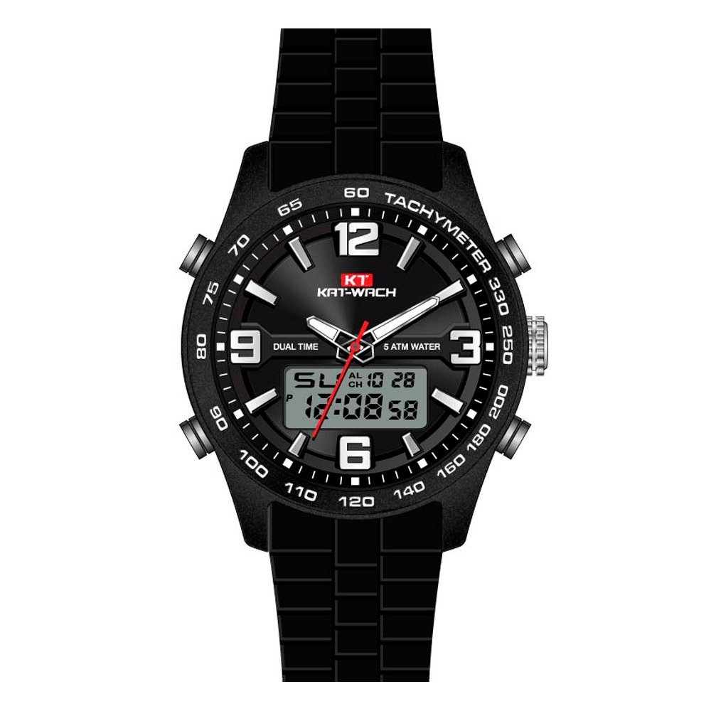 Relógio Masculino Kat-Wach AnaDigi KT1206 Preto