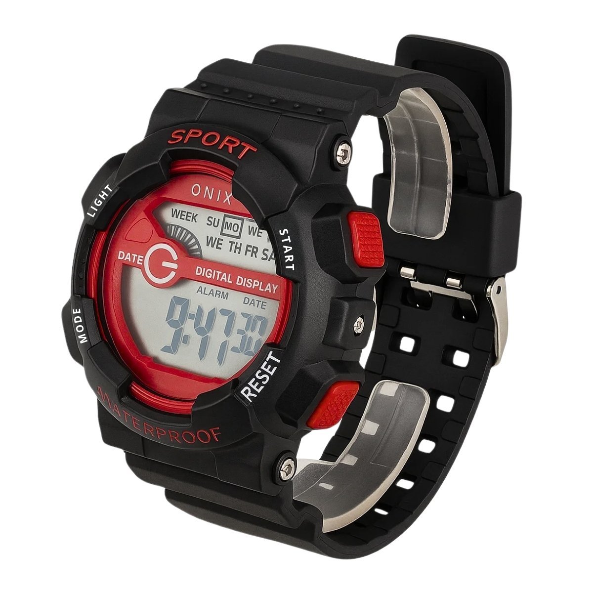 Relógio Masculino Onix Digital IT-855?0122? Preto e Vermelho Preto 5