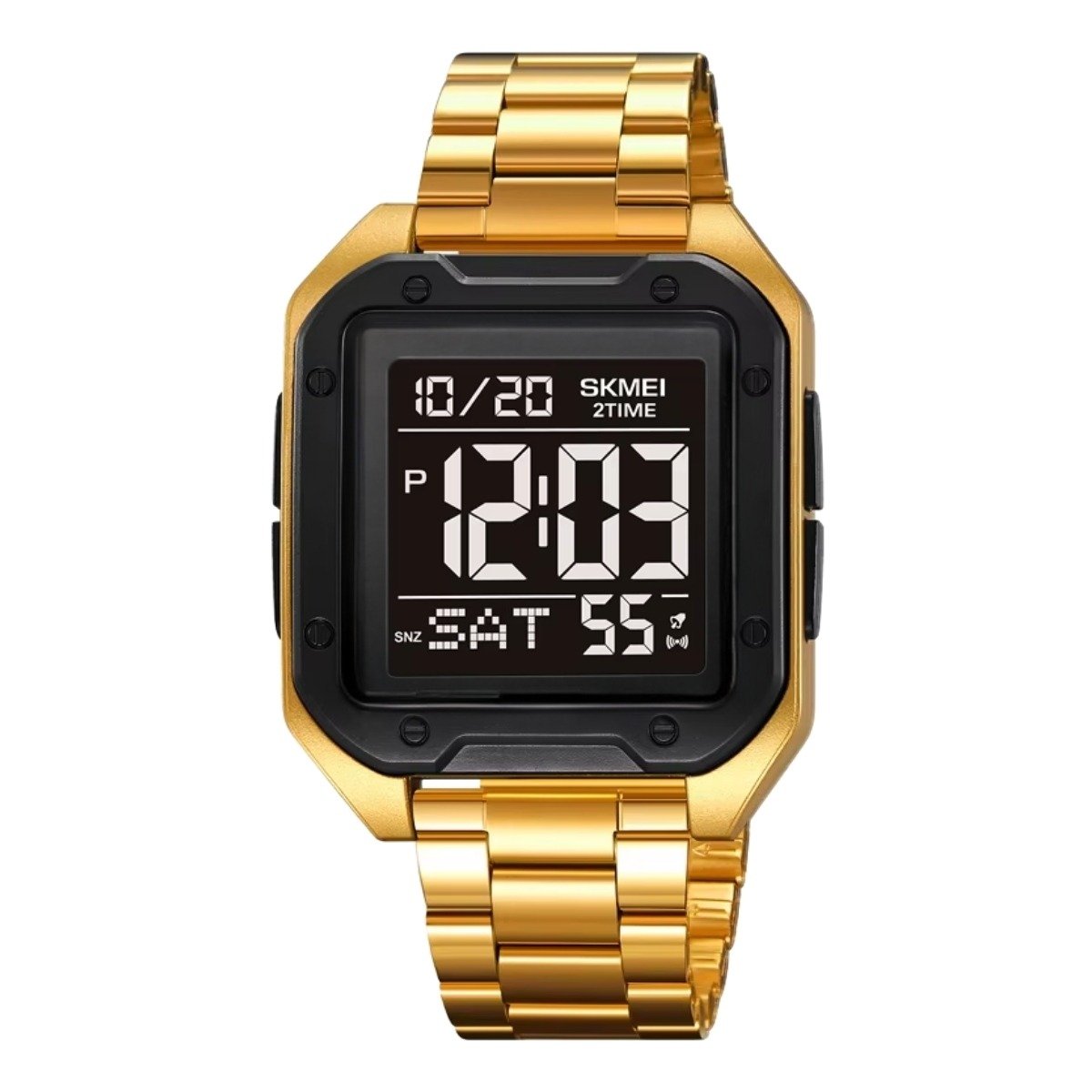 Relógio Masculino Skmei Digital 2128 Dourado e Preto