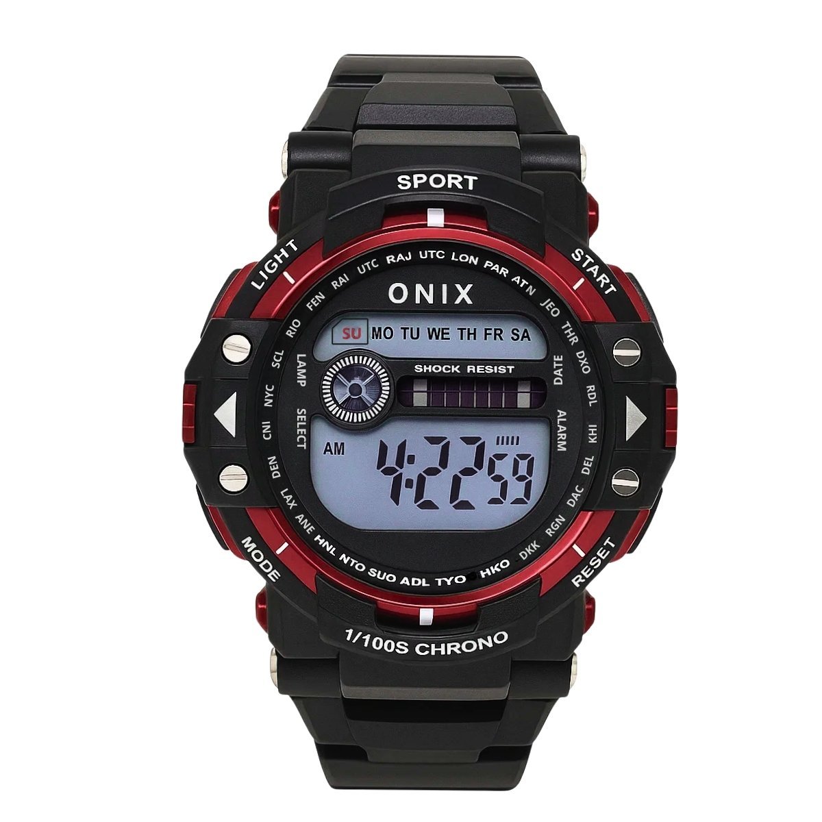 Relógio Masculino Onix Digital IT-840?2801? Preto e Vermelho