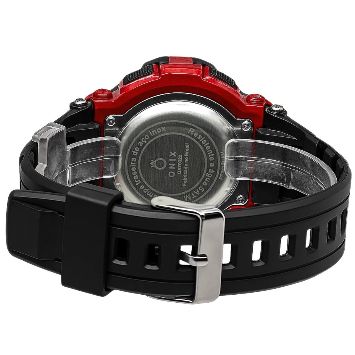 Relógio Masculino Onix Digital IT-840?2801? Preto e Vermelho Preto 5