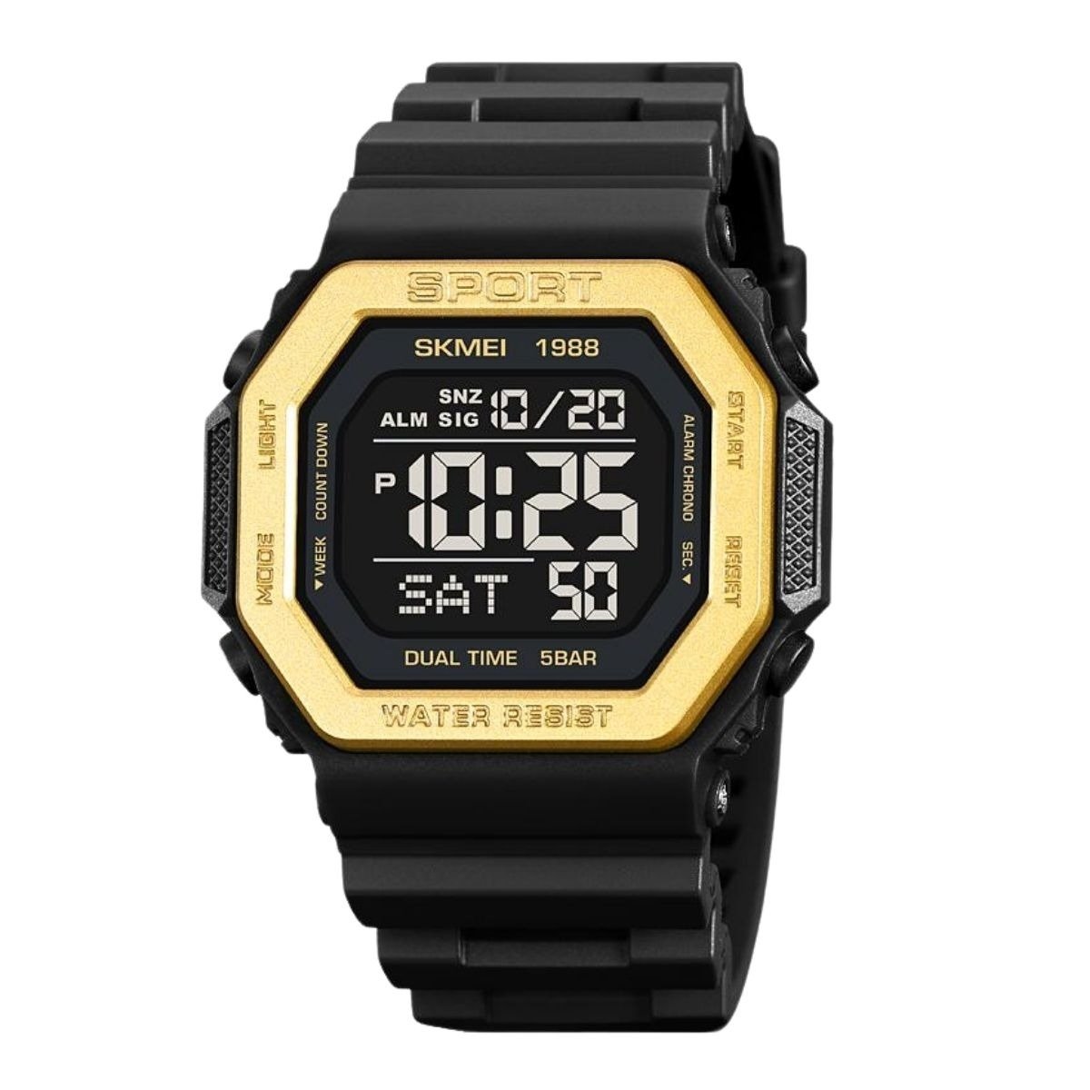 Relógio Masculino Skmei  1988 Preto e Dourado