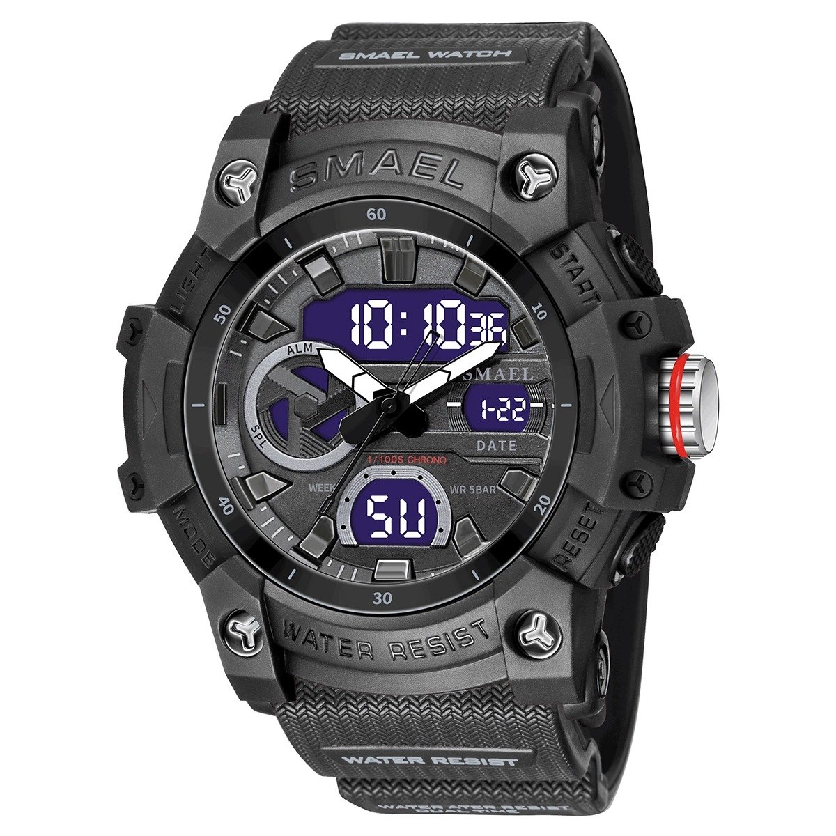 Relógio Masculino Smael AnaDigi 8086 Preto