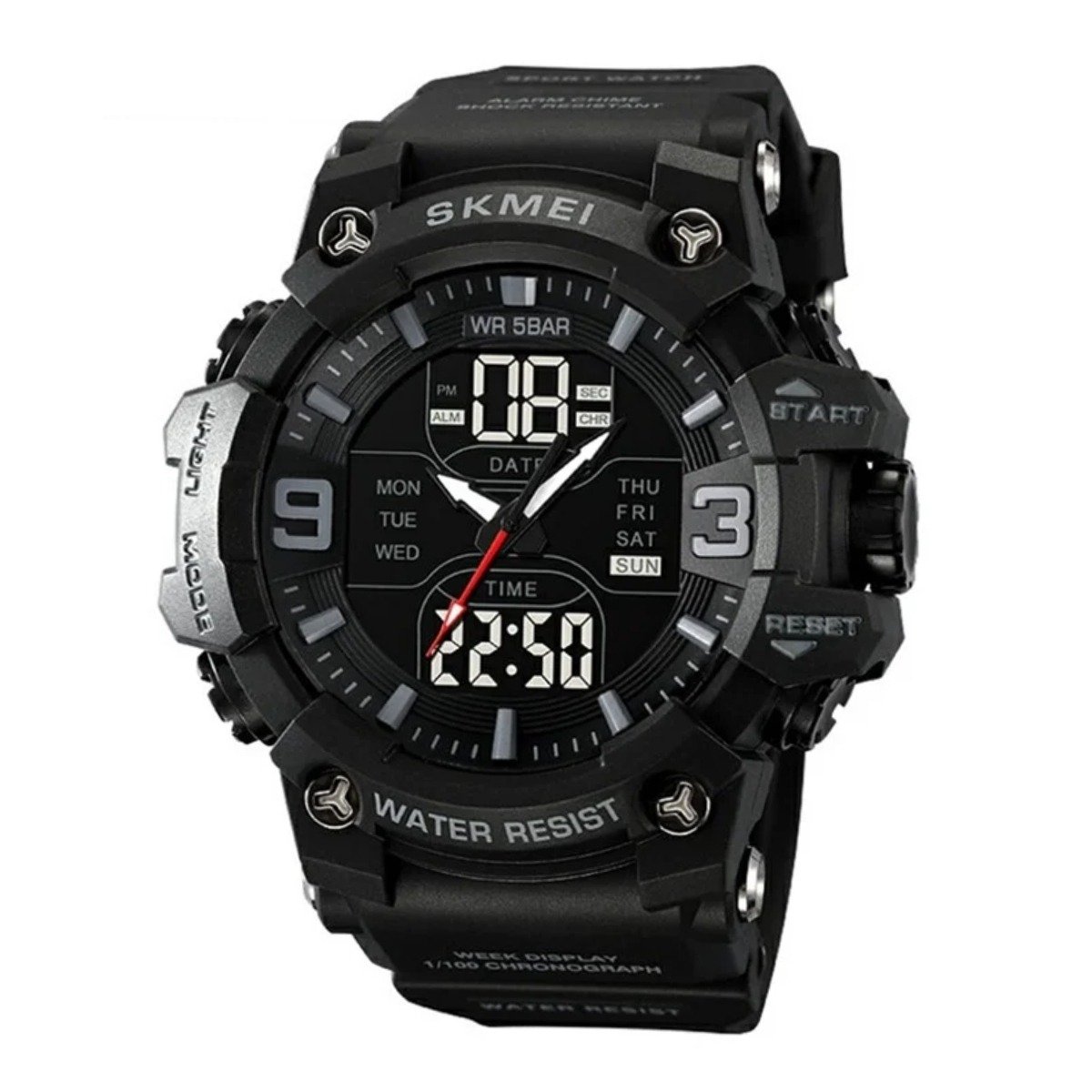 Relógio Masculino Skmei AnaDigi 2222 Preto Preto 2