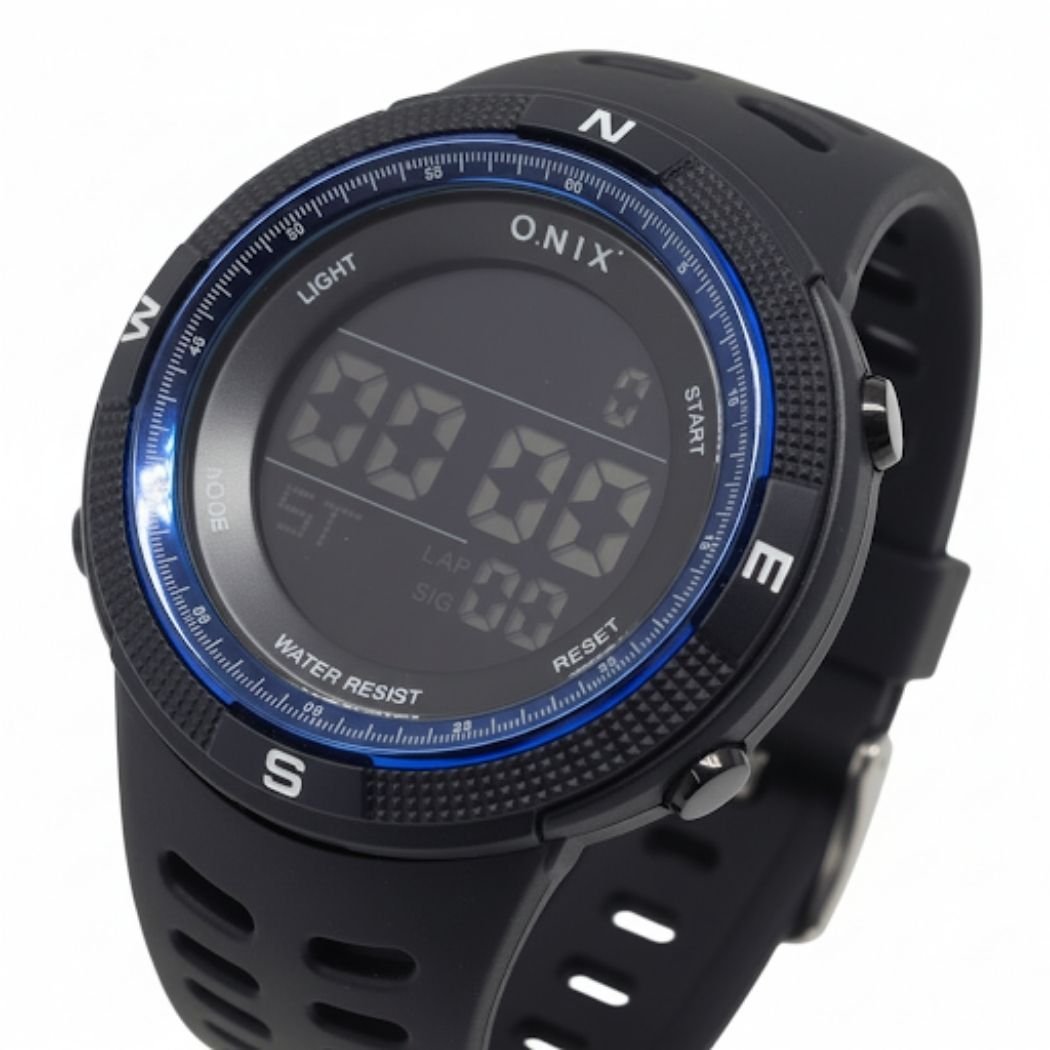 Relógio Masculino Onix Digital OX102 Preto e Azul Preto 3