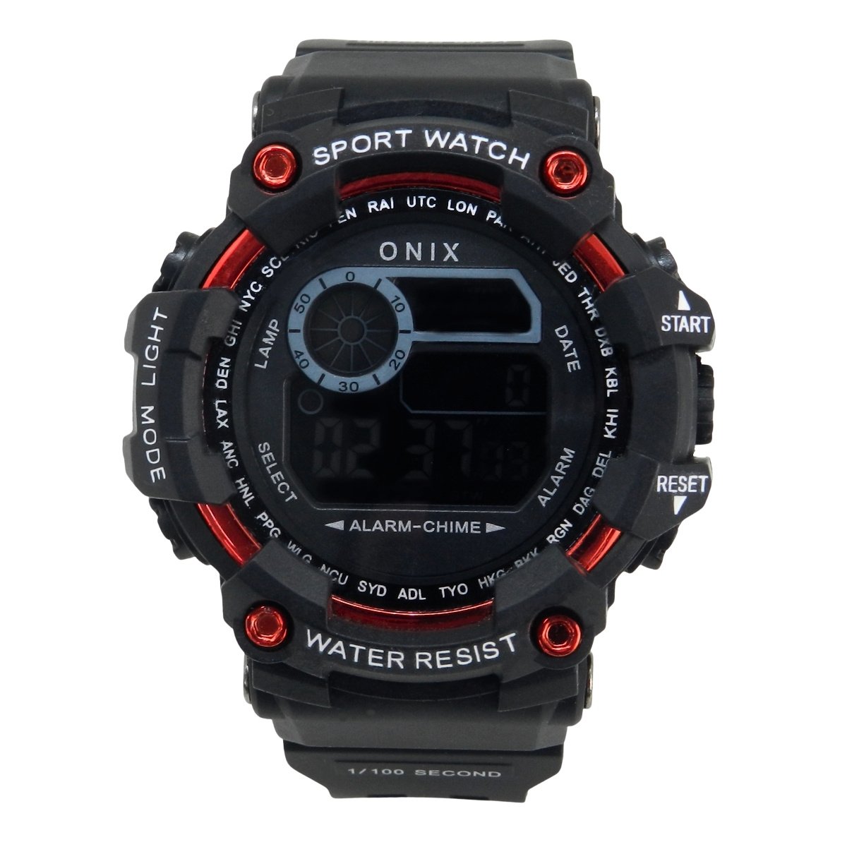 Relógio Masculino Onix Digital IT-1307H?0183? Preto e Vermelho Preto 2