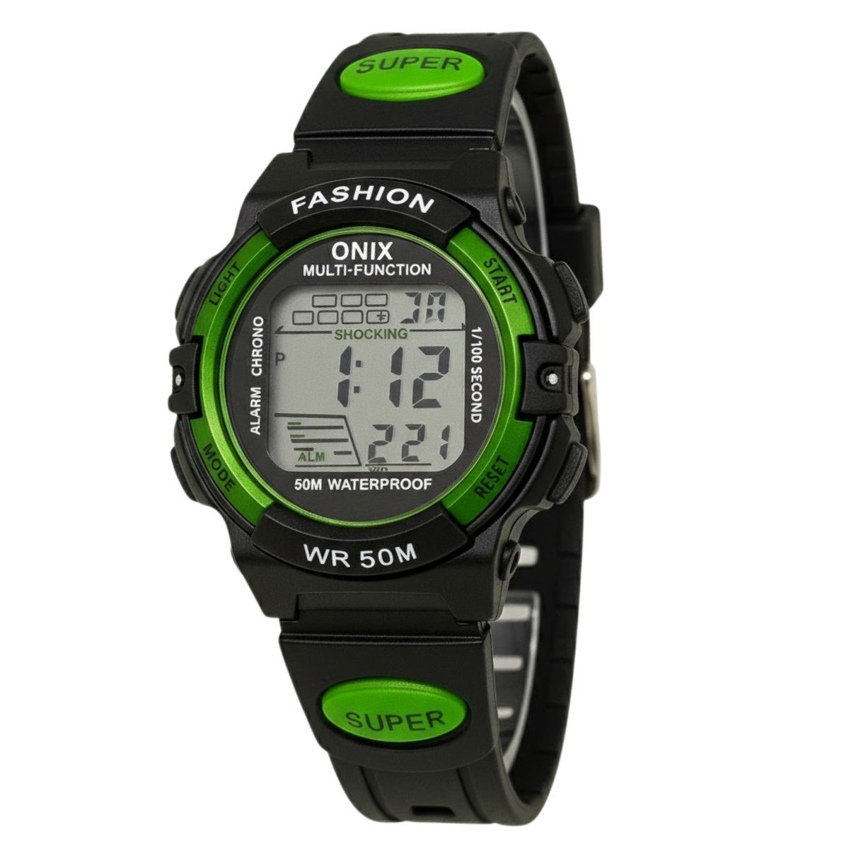Relógio Menina Onix Digital IT-619 (0162) Preto e Verde Preto 2