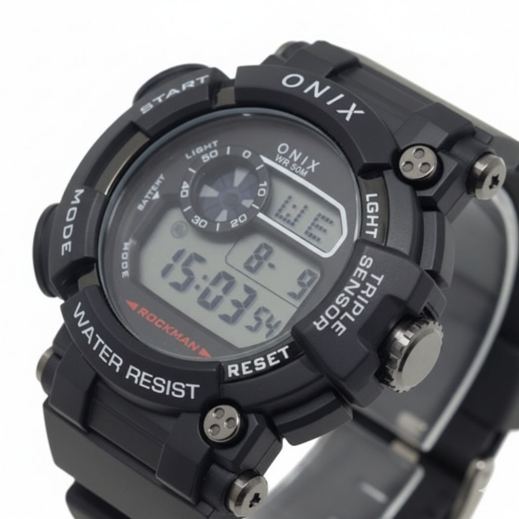 Relógio Masculino Onix Digital OX110 Preto Preto 2