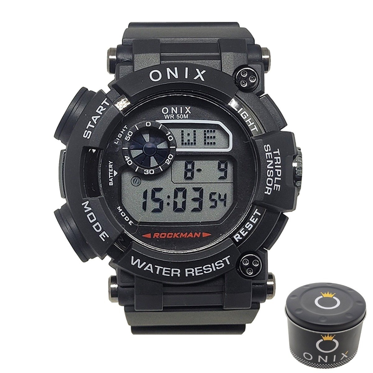 Relógio Masculino Onix Digital OX110 Preto Preto 3