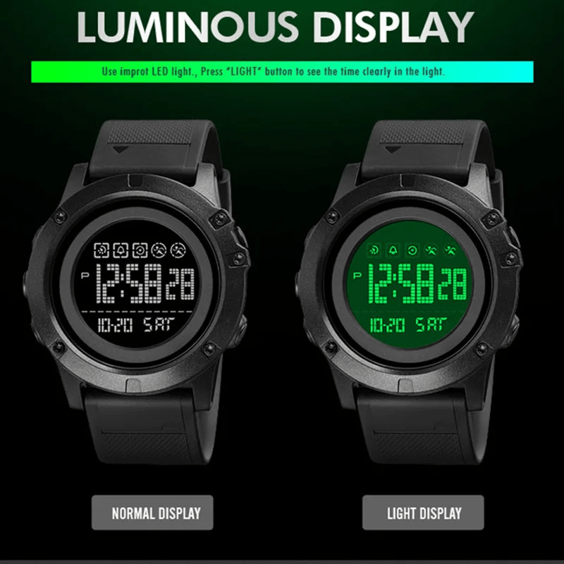 Relógio Masculino Skmei Digital 1727 Preto Preto 3