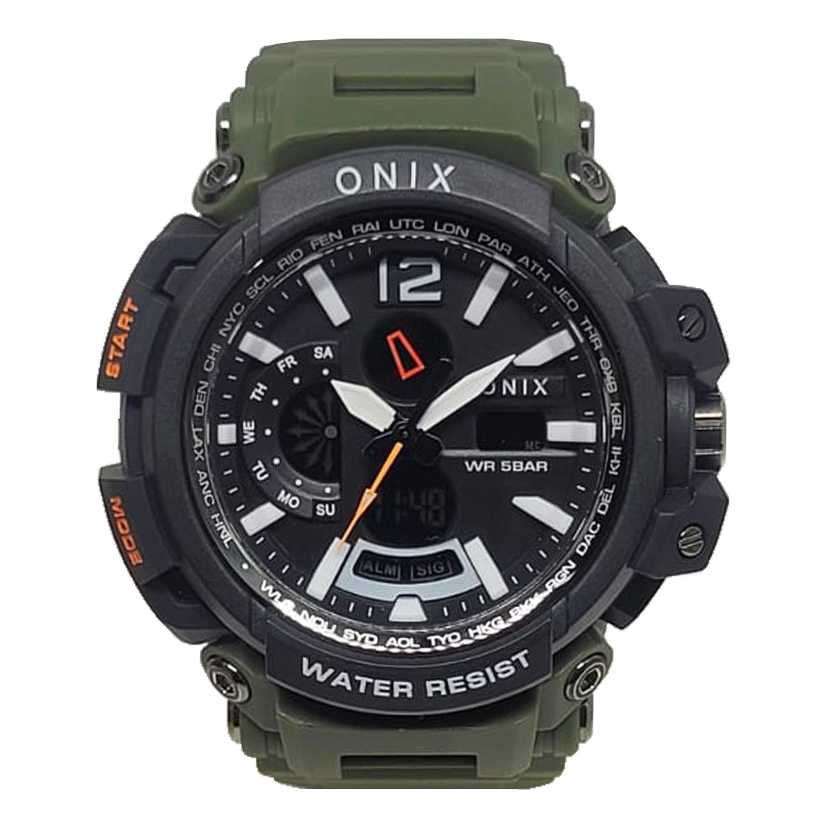 Relógio Masculino Onix AnaDigi OX124 Verde e Preto