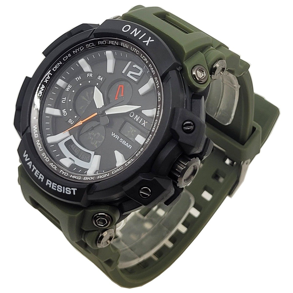 Relógio Masculino Onix AnaDigi OX124 Verde e Preto Preto 3