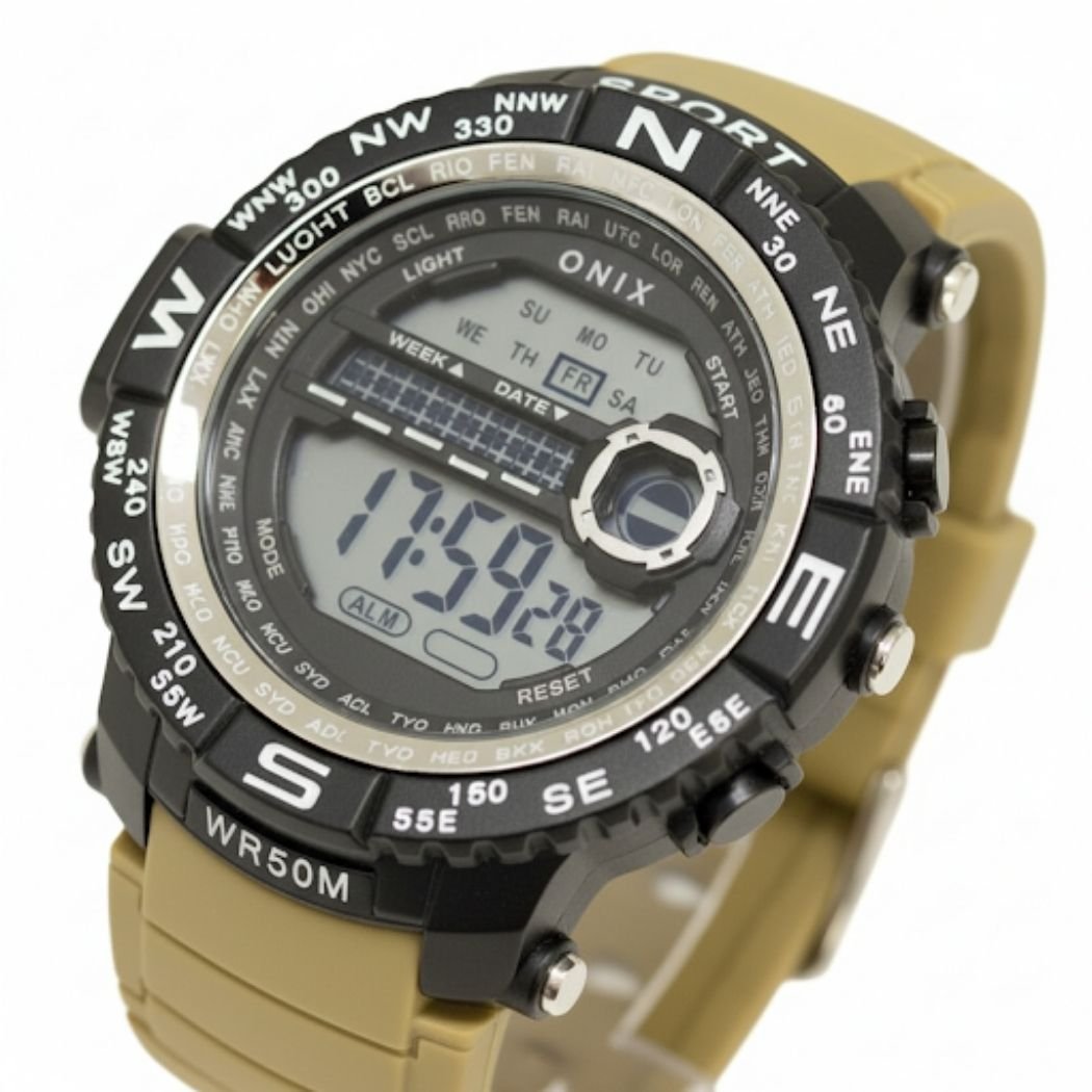 Relógio Masculino Onix Digital IT-889?0106? Preto e Bege