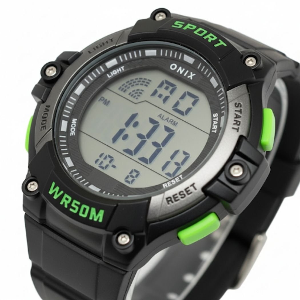 Relógio Masculino Onix Digital IT-383?0162? Preto e Verde Preto 2