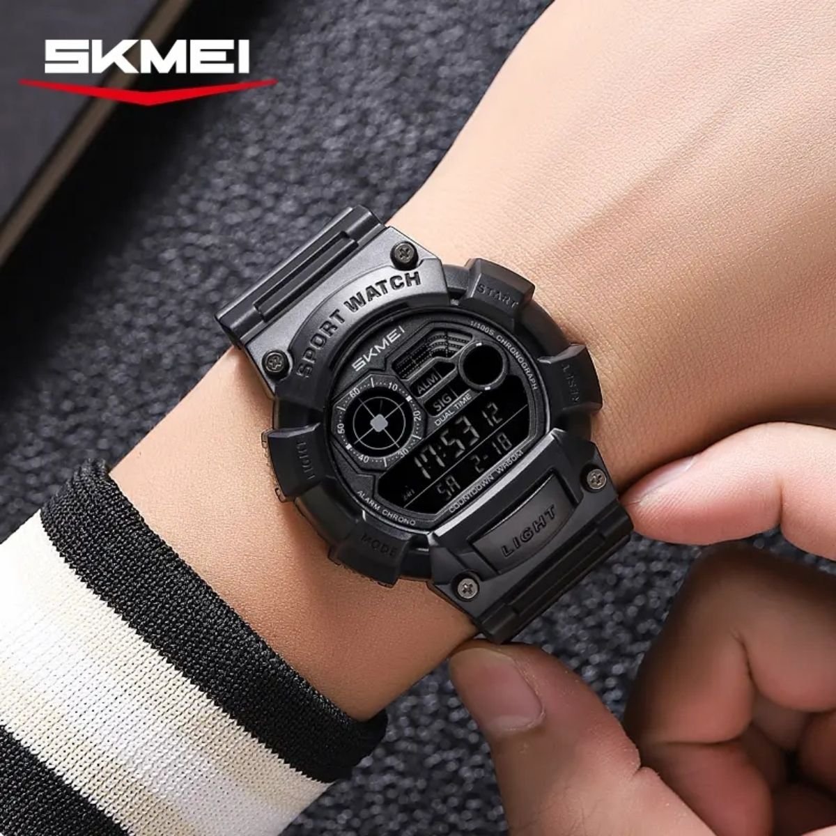 Relógio Masculino Skmei Digital 2403 Preto Preto 3