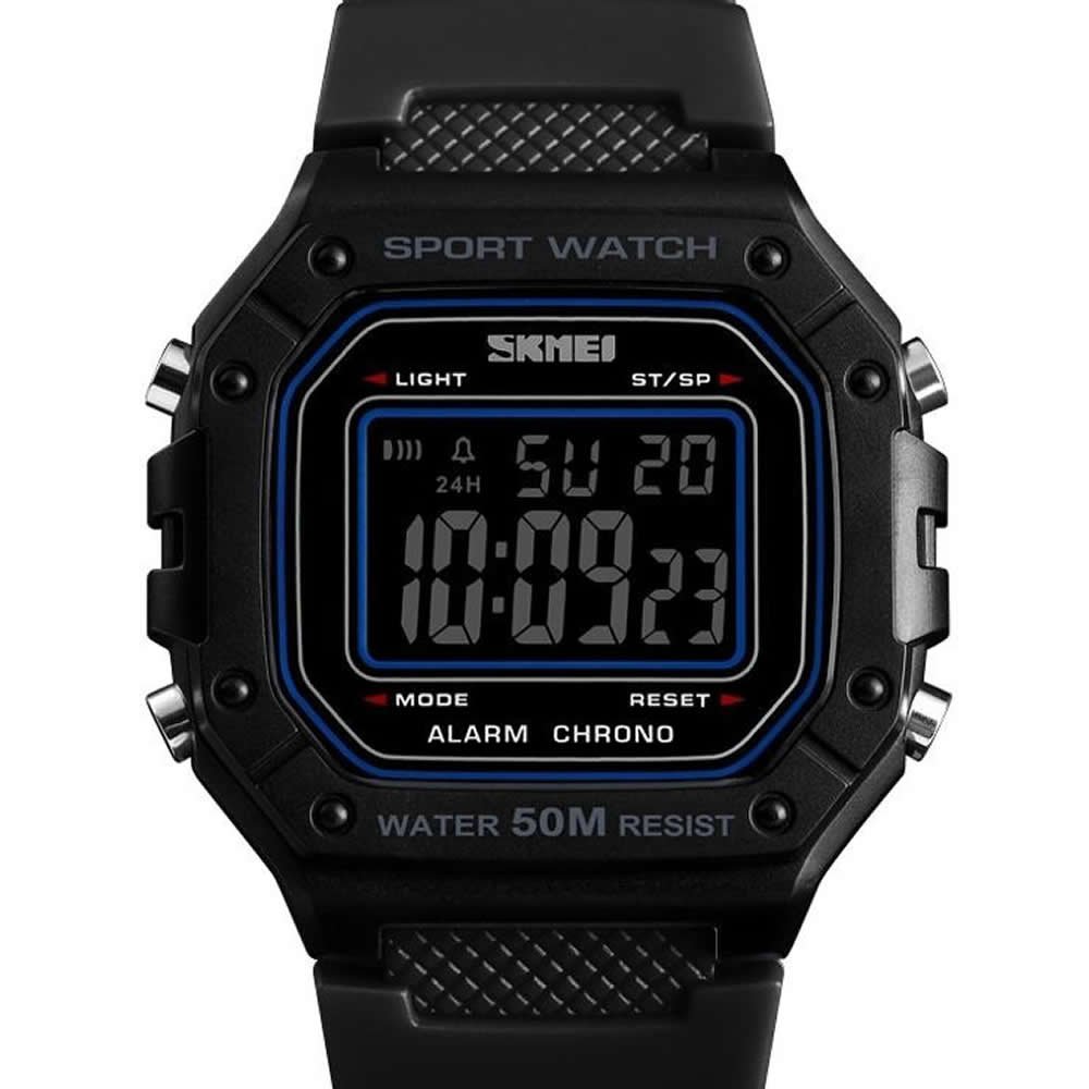 Relógio Masculino Relógio Skmei Digital 1496 Preto Preto 2