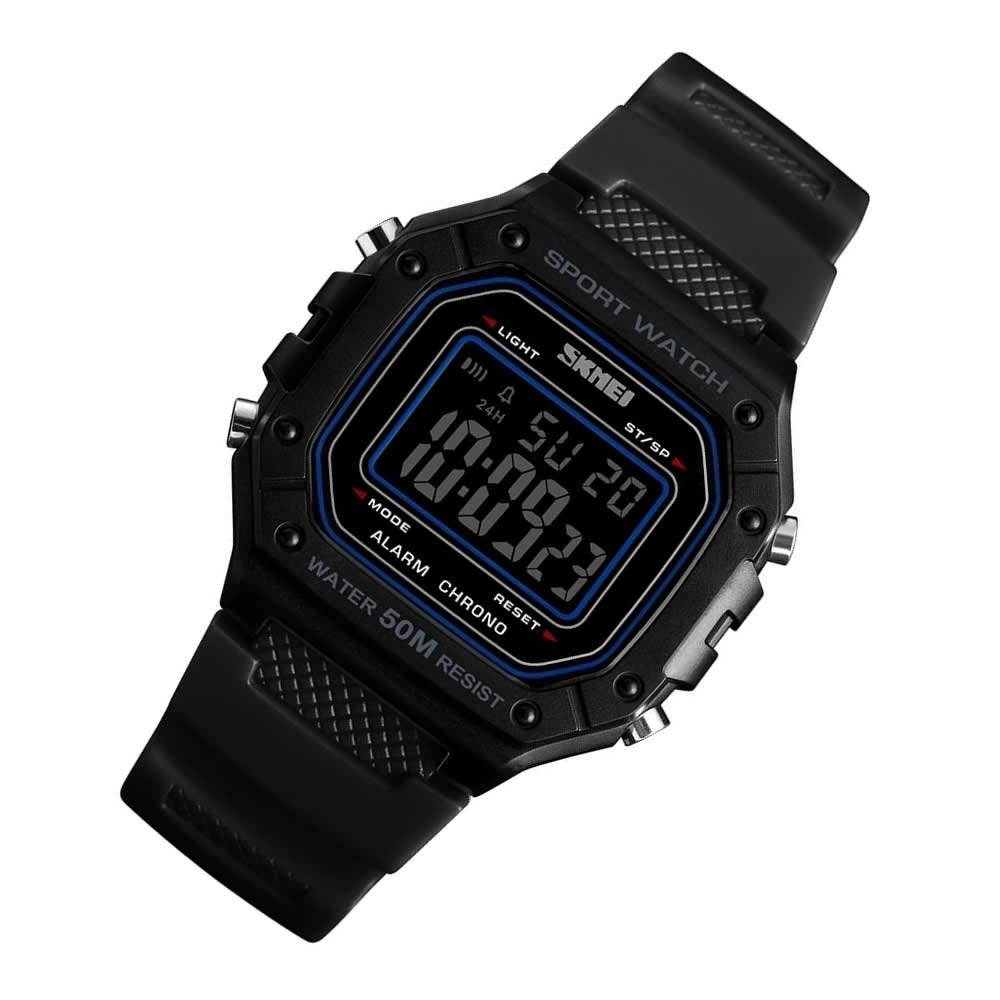 Relógio Masculino Relógio Skmei Digital 1496 Preto Preto 3