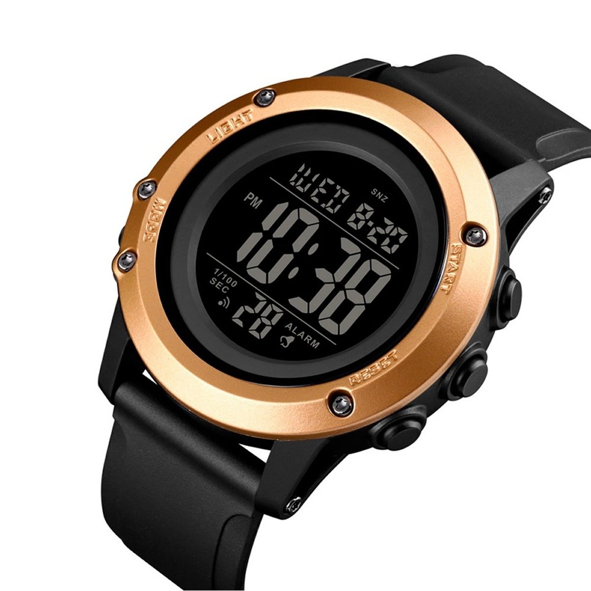 Relógio Masculino Skmei Digital 1506 Preto e Dourado Dourado 2
