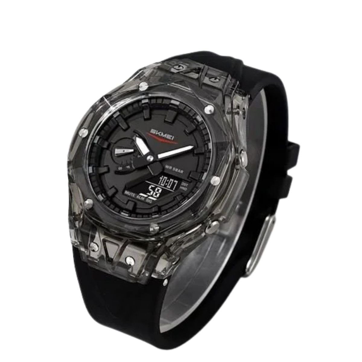 Relógio Masculino Skmei AnaDigi 2411 Preto Preto 3