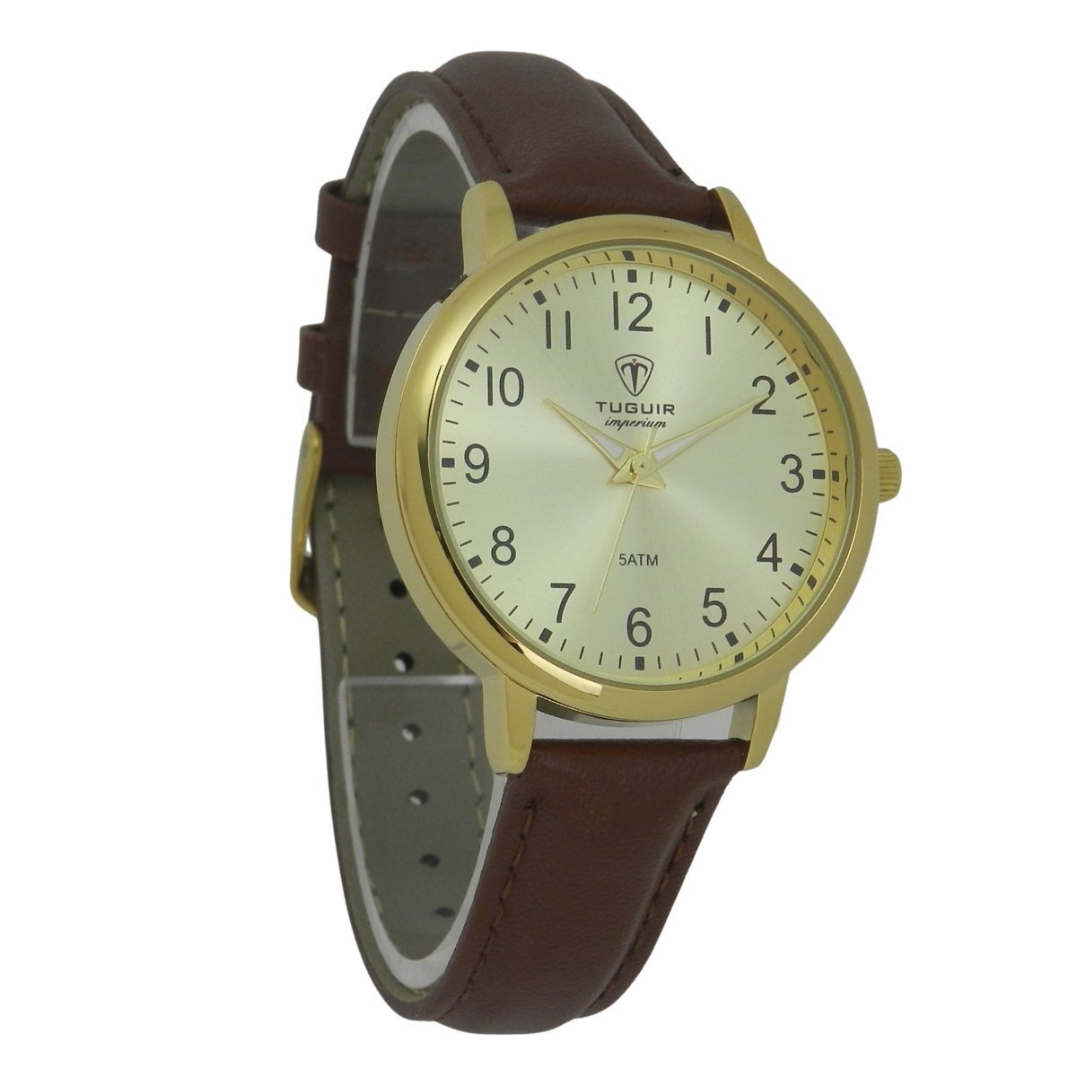 Relógio Unissex Tuguir Analógico Imperium TG30511 Dourado e Marrom Dourado 3
