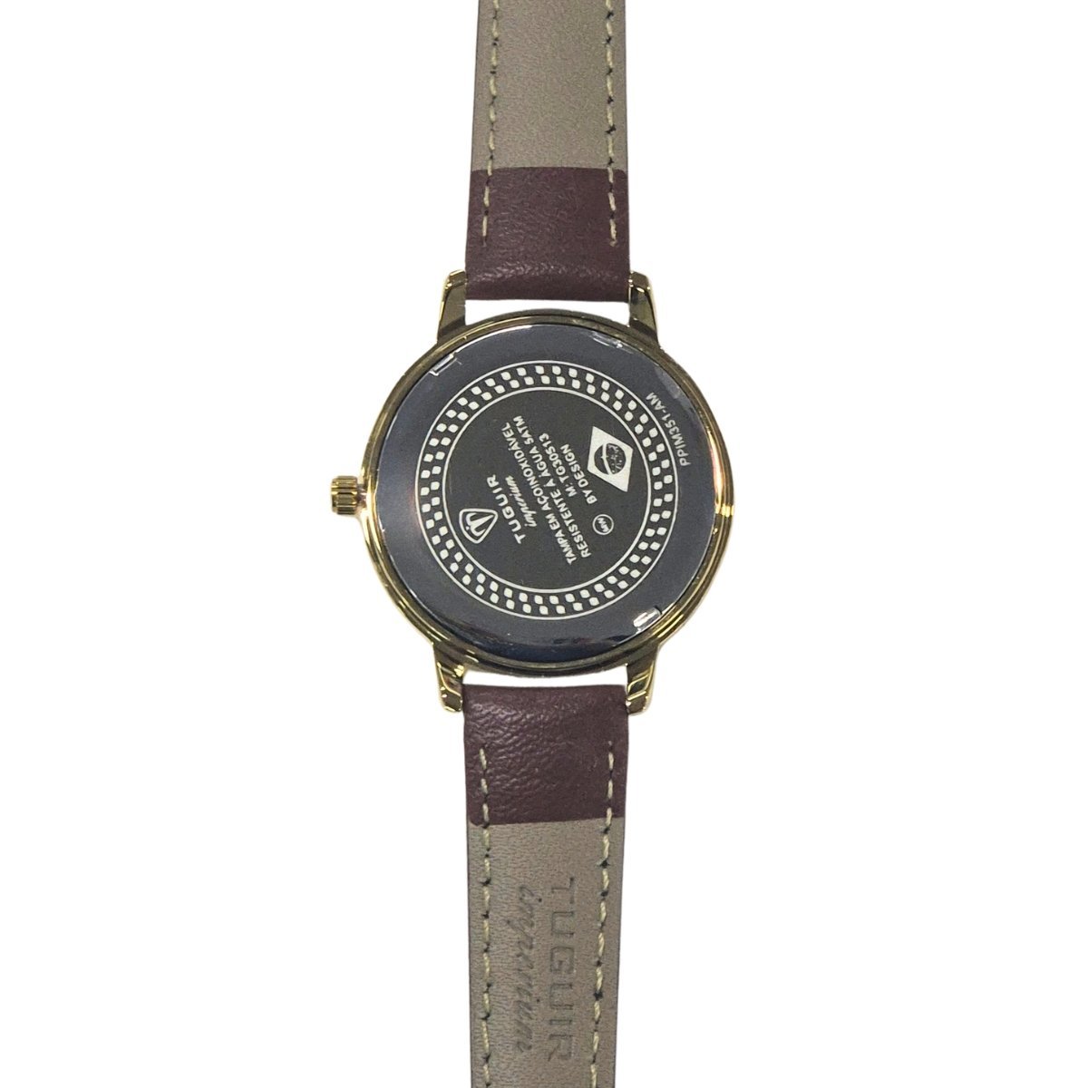 Relógio Unissex Tuguir Analógico Imperium TG30513 Preto e Marrom e Dourado Dourado 5