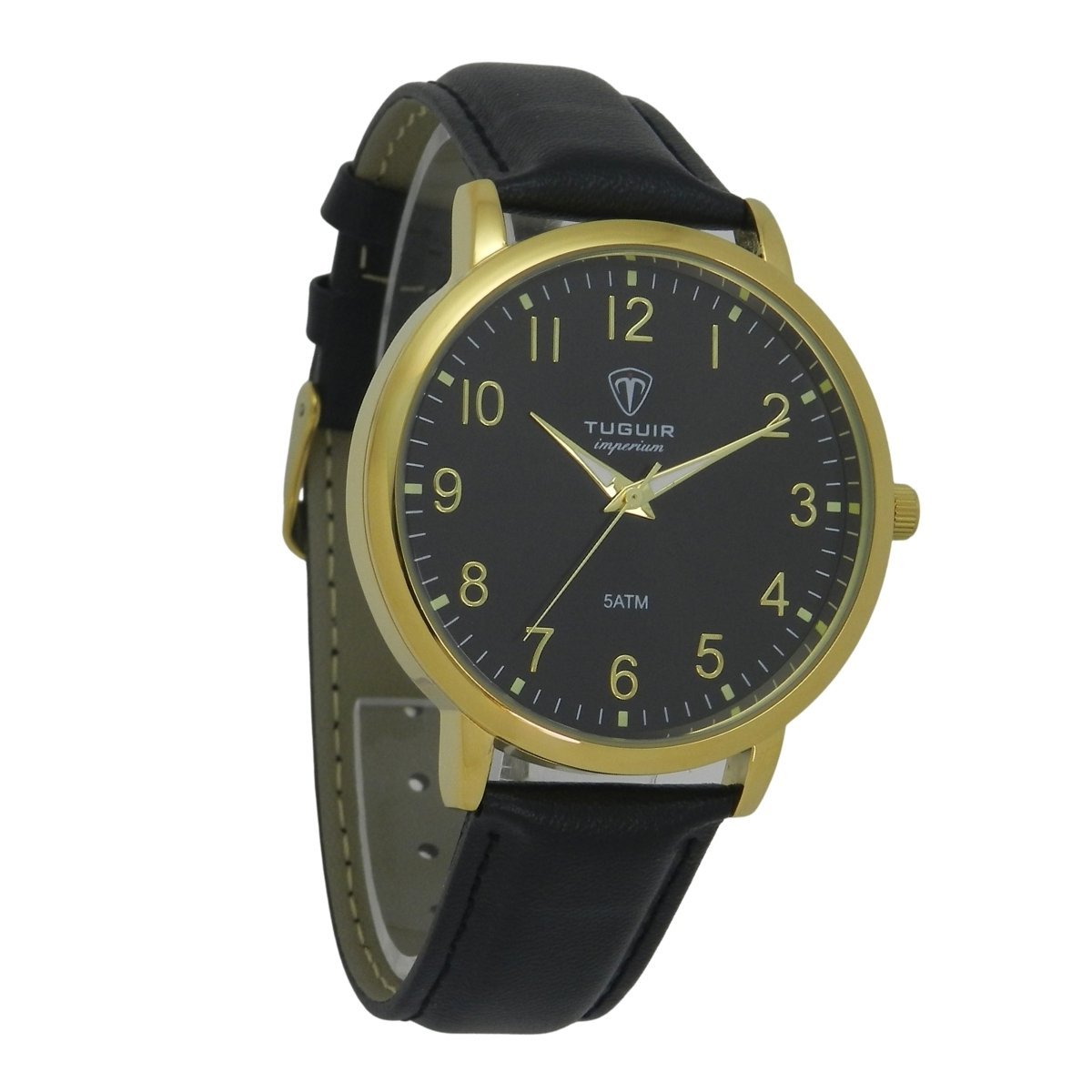Relógio Unissex Tuguir Analógico Imperium TG30503 Preto e Dourado Dourado 4