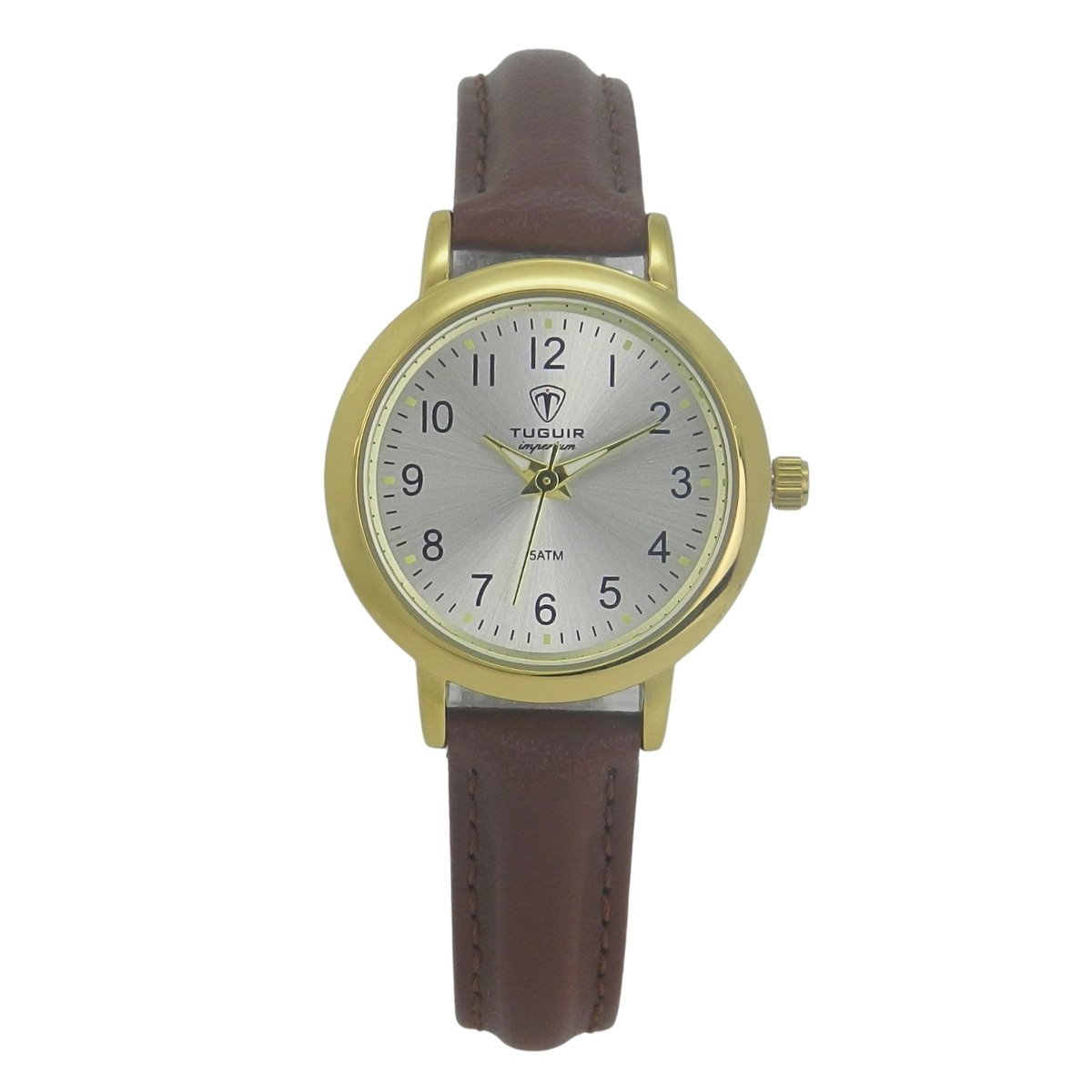 Relógio Unissex Tuguir Analógico Imperium TG30505 Dourado e Prata e Marrom