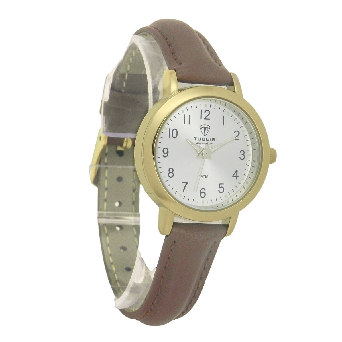 Relógio Unissex Tuguir Analógico Imperium TG30505 Dourado e Prata e Marrom Dourado 3