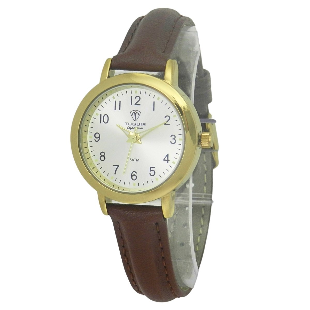 Relógio Unissex Tuguir Analógico Imperium TG30505 Dourado e Prata e Marrom Dourado 4