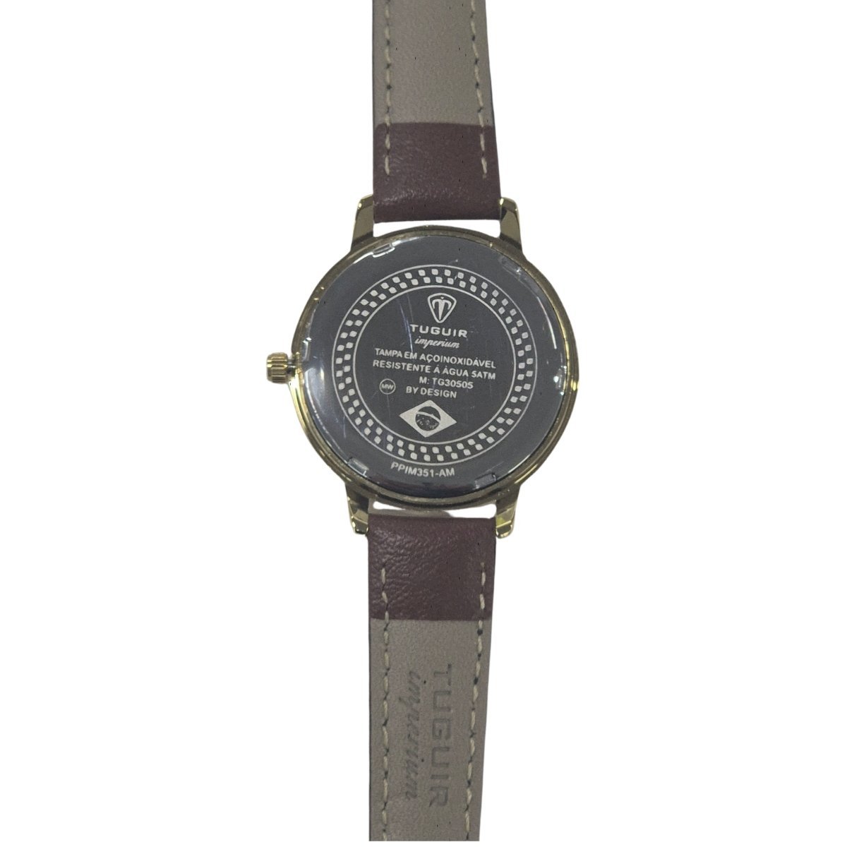 Relógio Unissex Tuguir Analógico Imperium TG30505 Dourado e Prata e Marrom Dourado 5